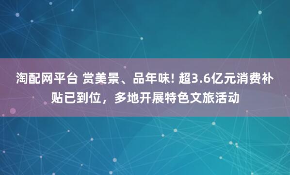 淘配网平台 赏美景、品年味! 超3.6亿元消费补贴已到位，多地开展特色文旅活动